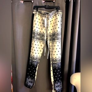 Forever 21 Rebel Minds Bandana paisley print track pants size XL NWT